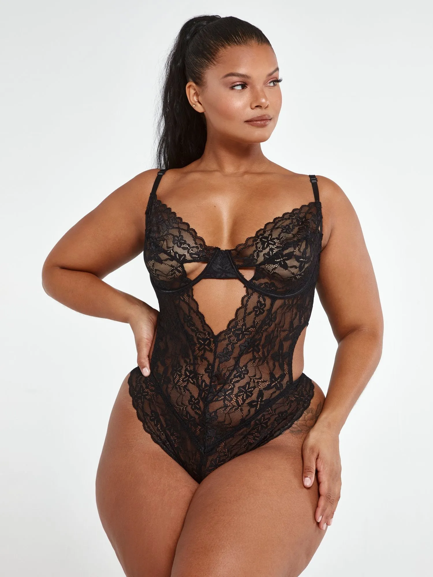 Katelyn Lace Cutout Bodysuit