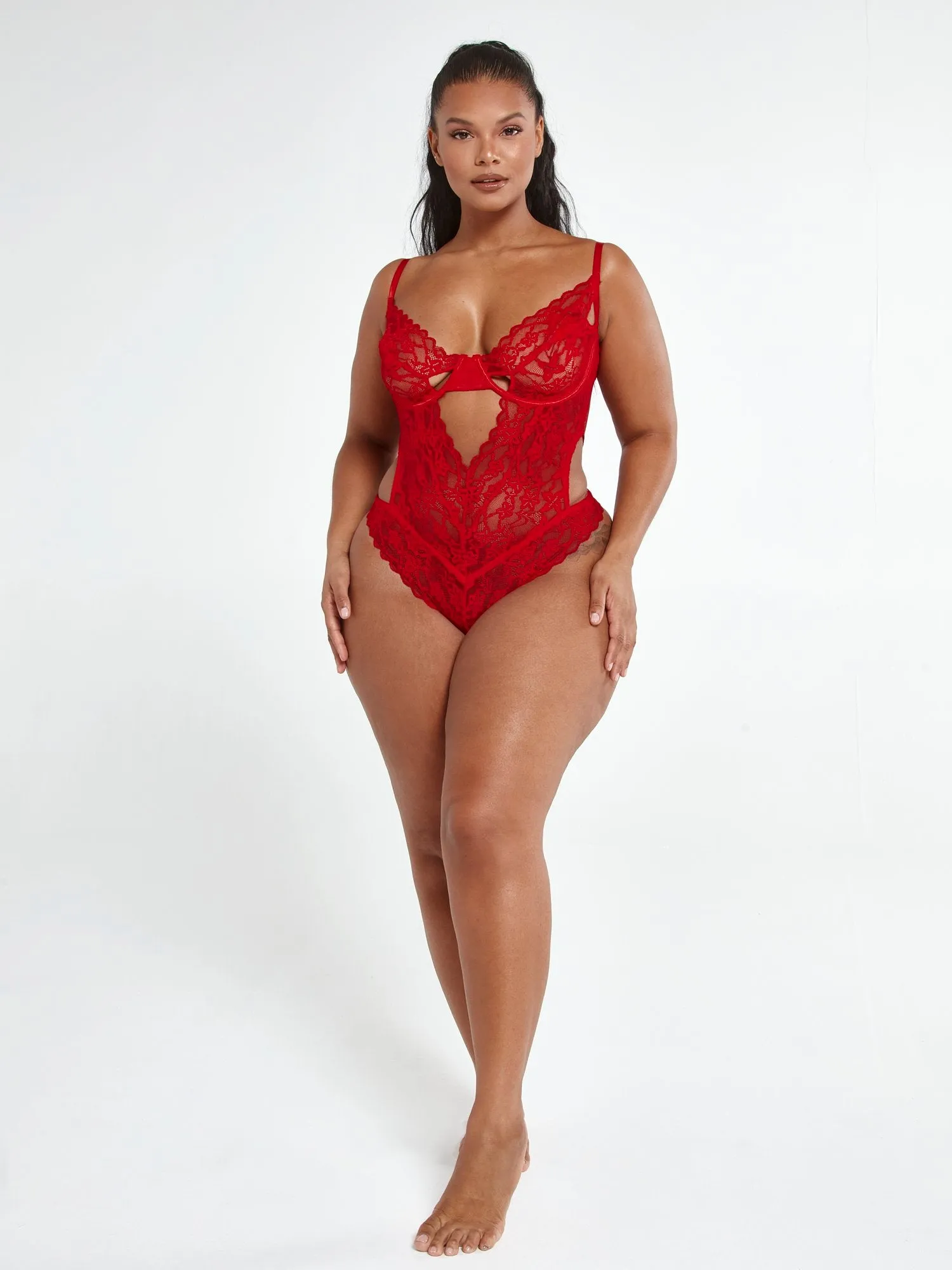 Katelyn Lace Cutout Bodysuit