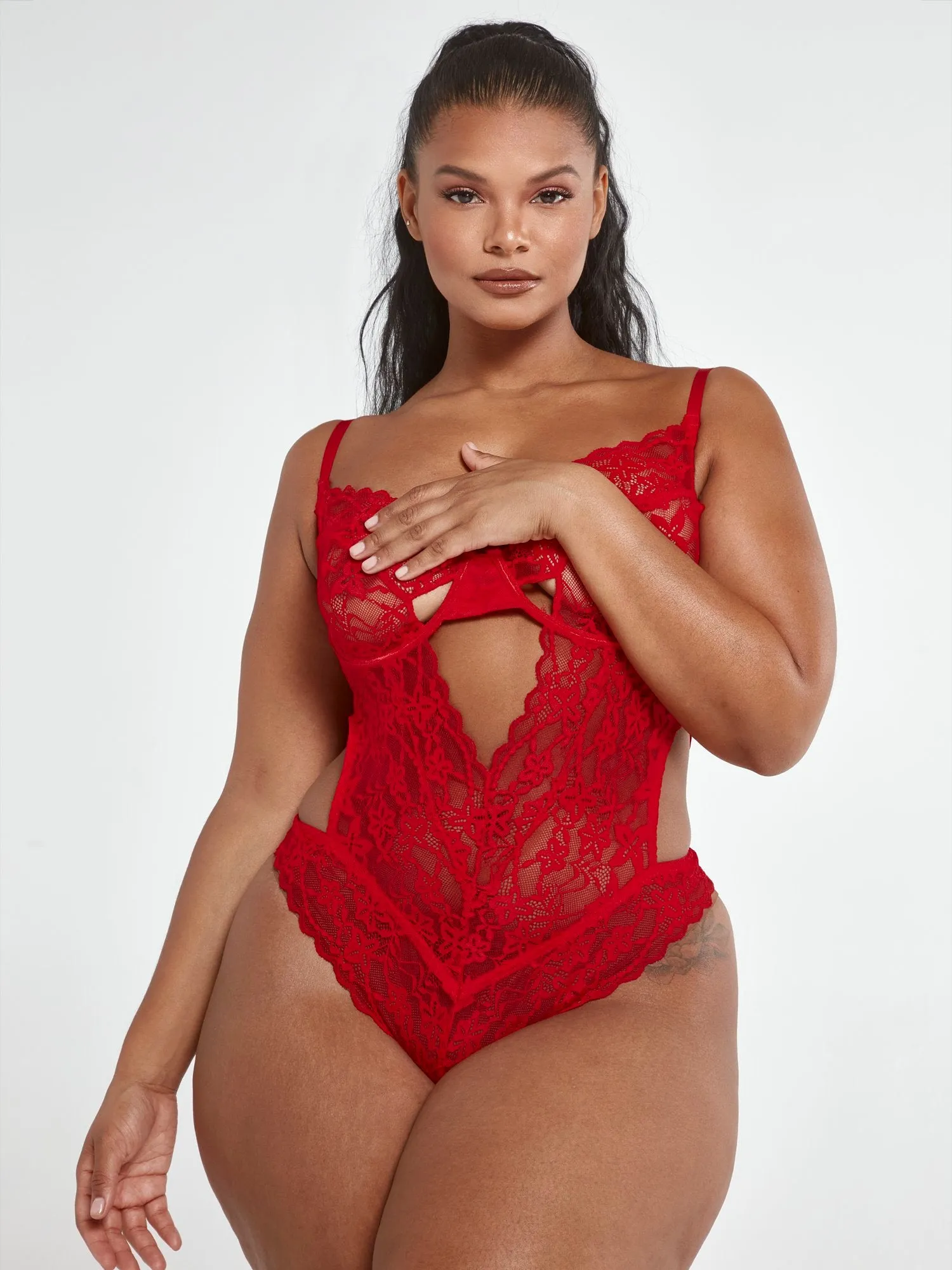Katelyn Lace Cutout Bodysuit