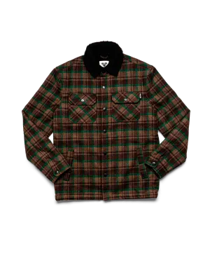 LAMB JACKET - BROWN / GREEN