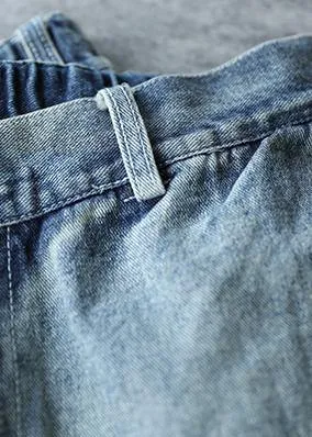 Loose casual old worn white irregular stitching wild wide leg jeans autumn new