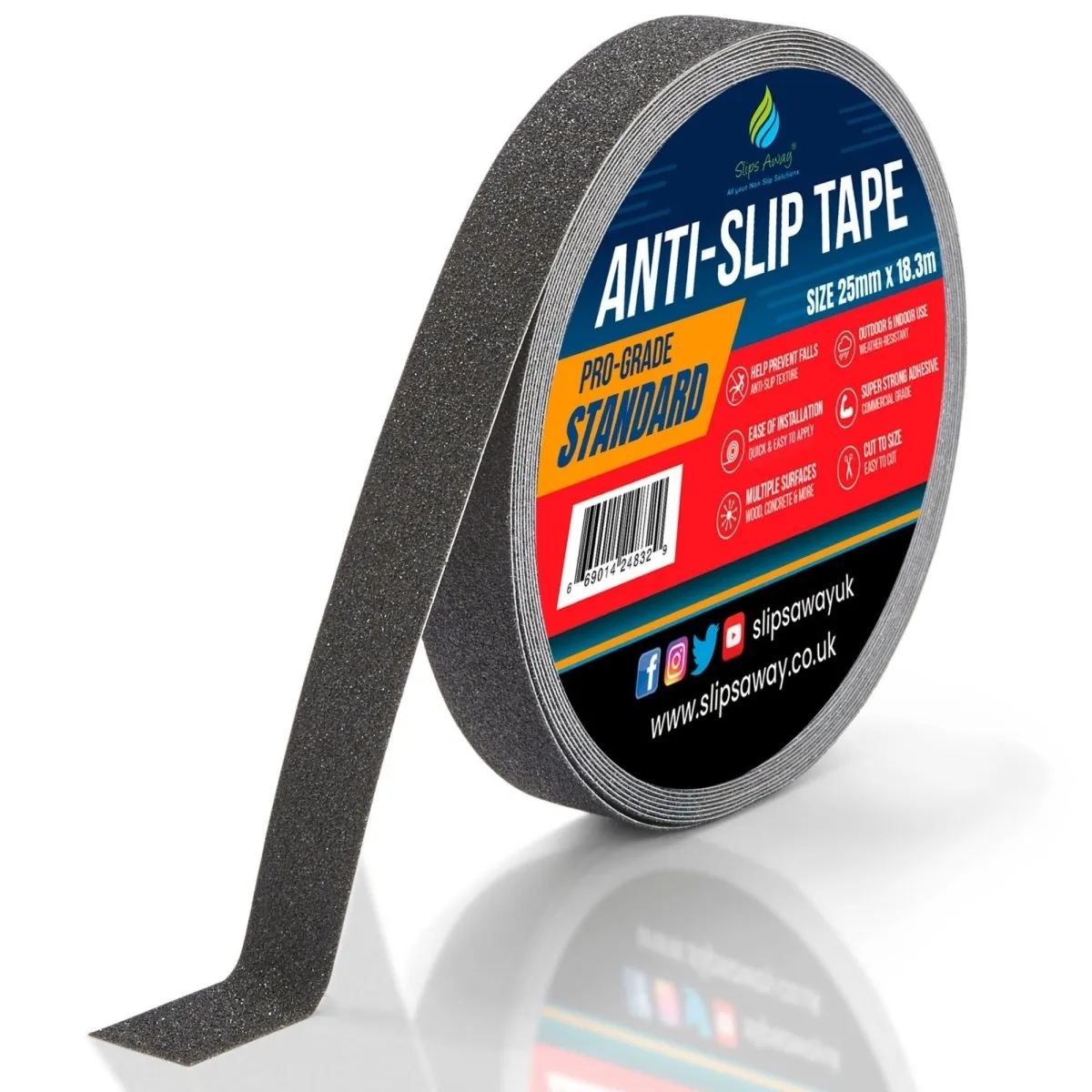 Non Slip Tape Roll Pro Standard Grade - Anti Slip Traction for Indoor/Outdoor Use