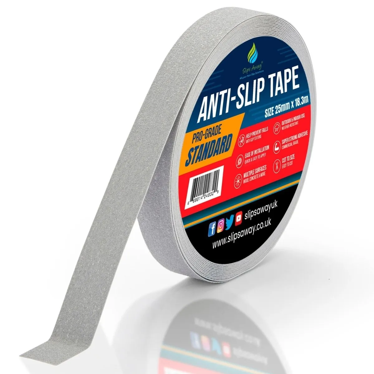 Non Slip Tape Roll Pro Standard Grade - Anti Slip Traction for Indoor/Outdoor Use