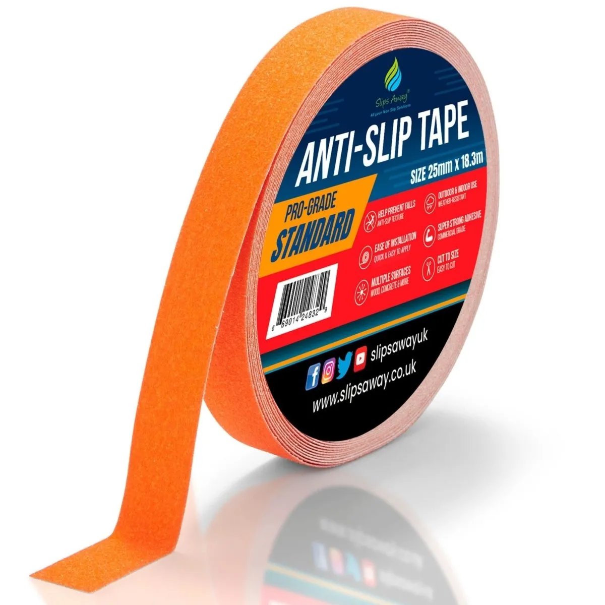Non Slip Tape Roll Pro Standard Grade - Anti Slip Traction for Indoor/Outdoor Use