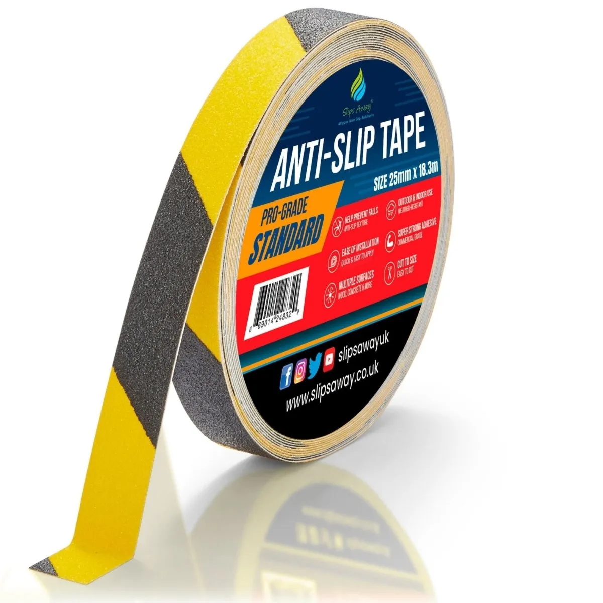 Non Slip Tape Roll Pro Standard Grade - Anti Slip Traction for Indoor/Outdoor Use