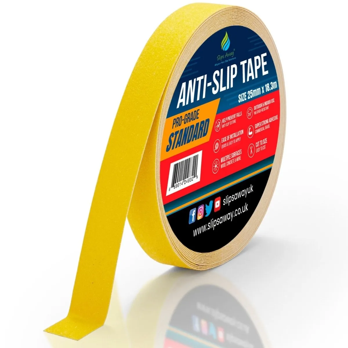 Non Slip Tape Roll Pro Standard Grade - Anti Slip Traction for Indoor/Outdoor Use