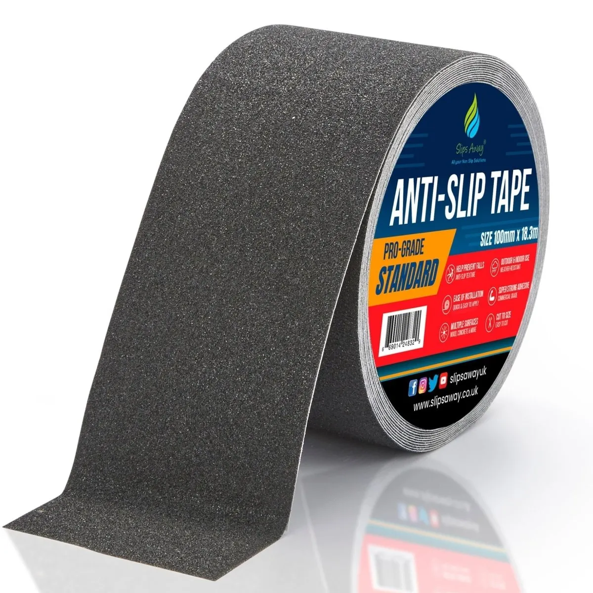 Non Slip Tape Roll Pro Standard Grade - Anti Slip Traction for Indoor/Outdoor Use