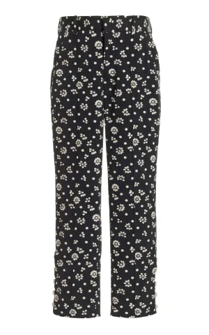 Oboe Pant in Double Faced Floral Stretch Jacquard
