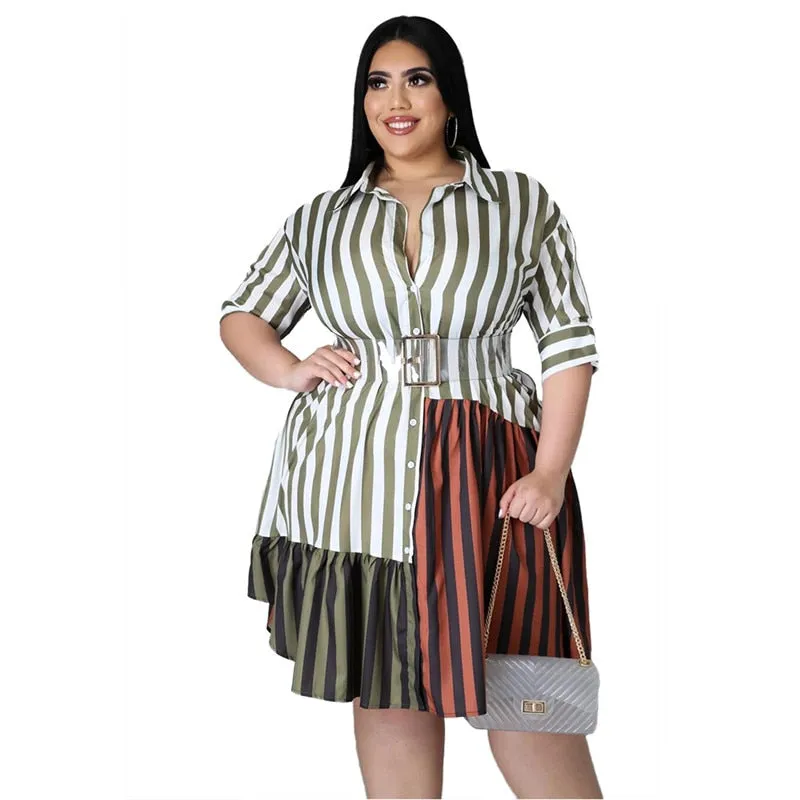 Office Sweetheart Plus Size Midi Dress