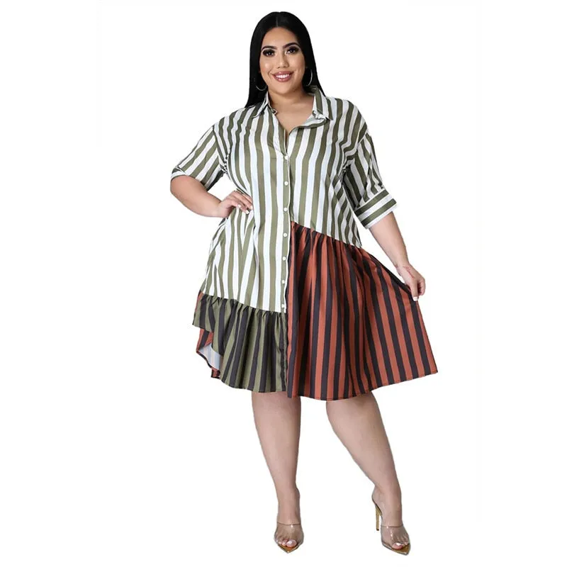 Office Sweetheart Plus Size Midi Dress