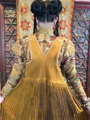 Pleated Wool Regional Tyrolian Costume Vest