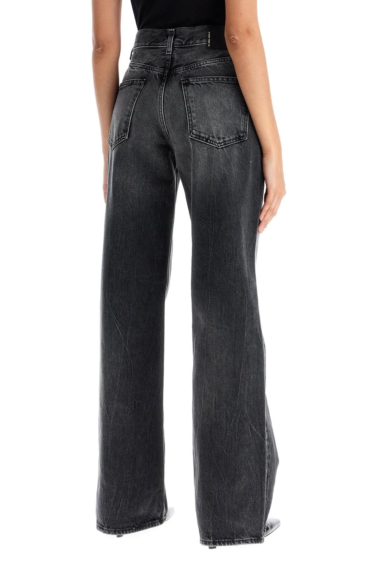 "korean straight-cut jeans HEW03185DF119 SPIDER BLACK