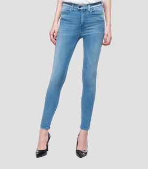 Replay Womens Touch Super High Waist Skinny Jeans, WA642 247 T44 010, Blue Power Stretch Denim