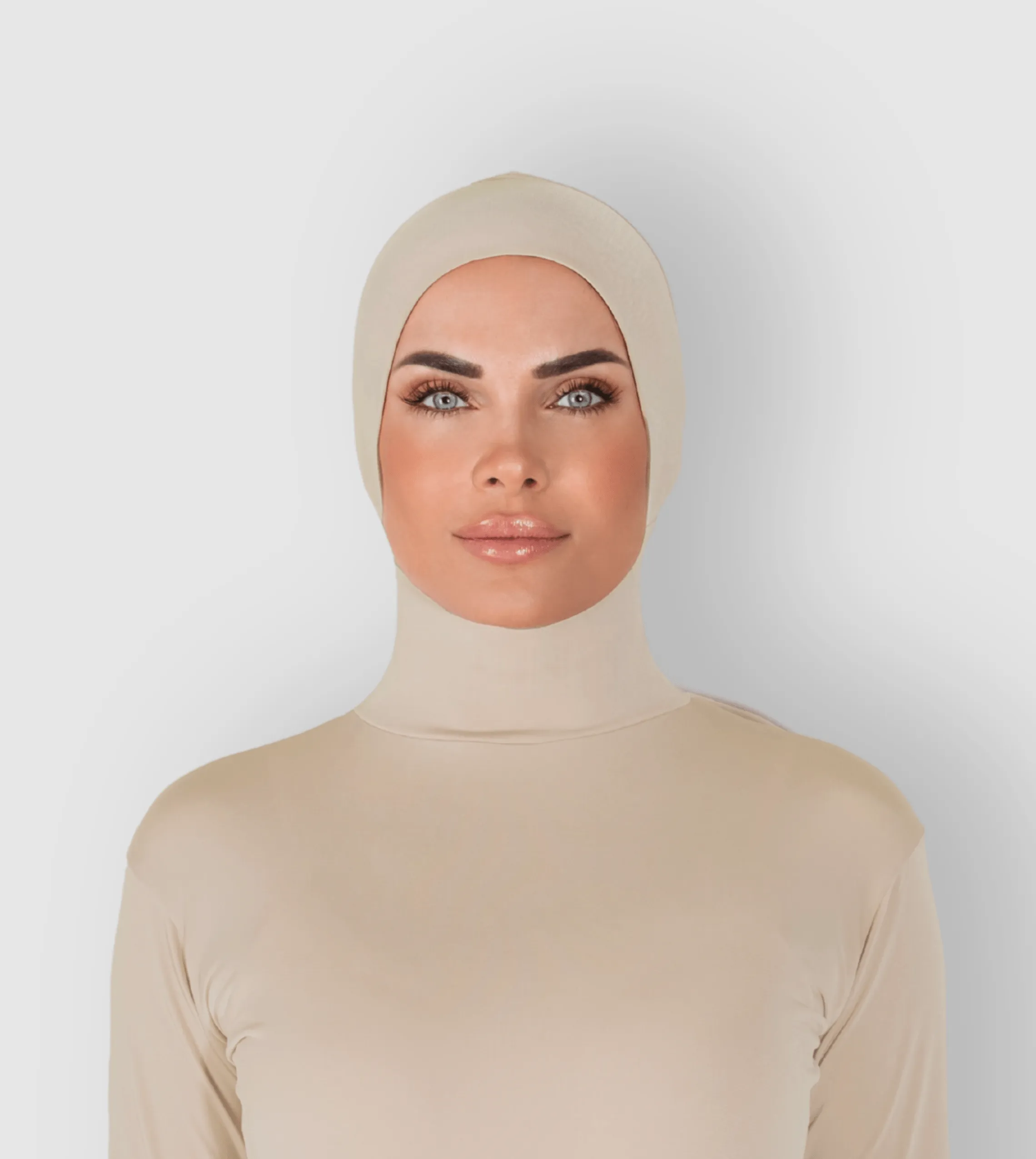 RUUQ Bodysuit Long Sleeve with Hijab Cap - Buttermilk