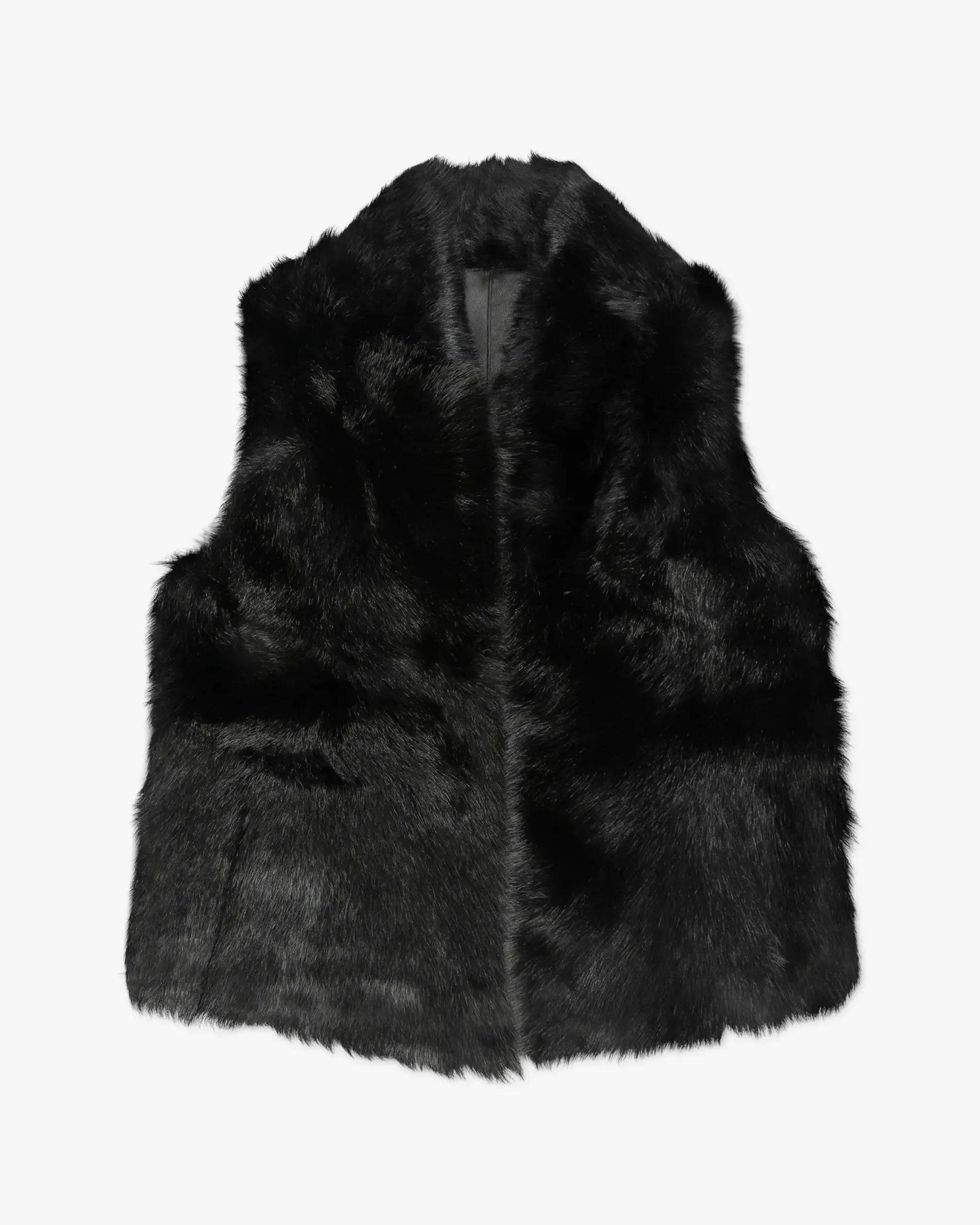 Schwarzes Rev. Toscana Merino Gilet von Suprema