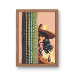 Sharp Shooter Cowgirl Art Print