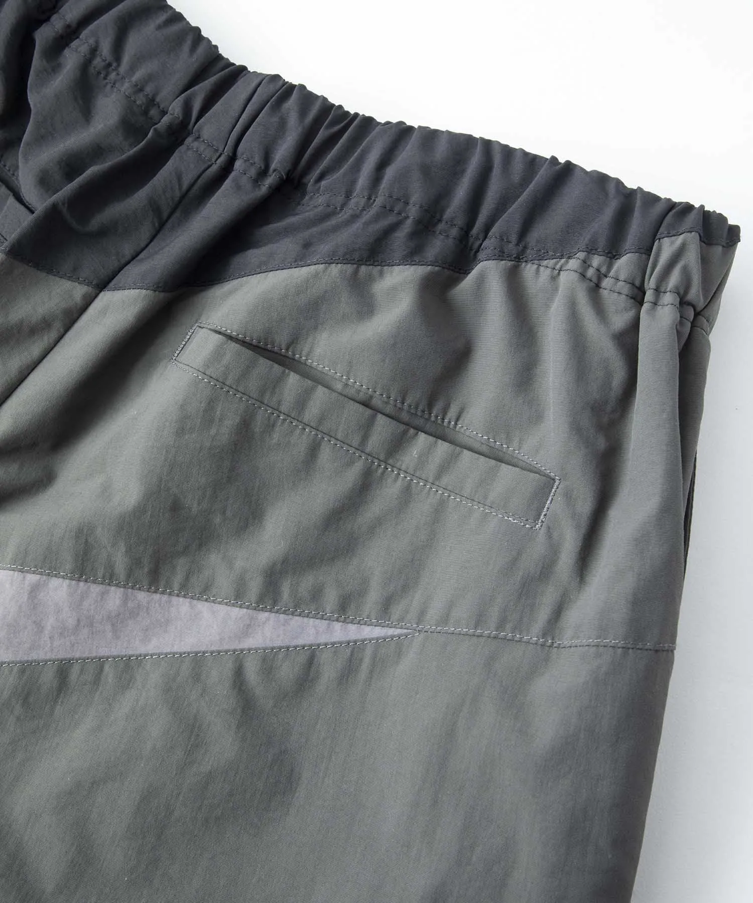 SLASH PANELED NYLON PANTS