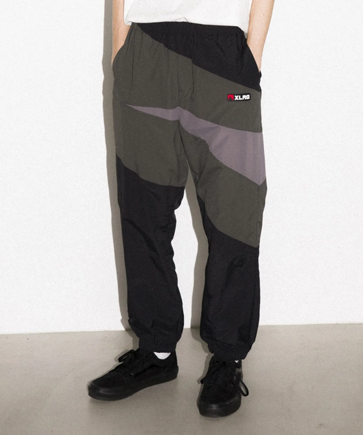 SLASH PANELED NYLON PANTS