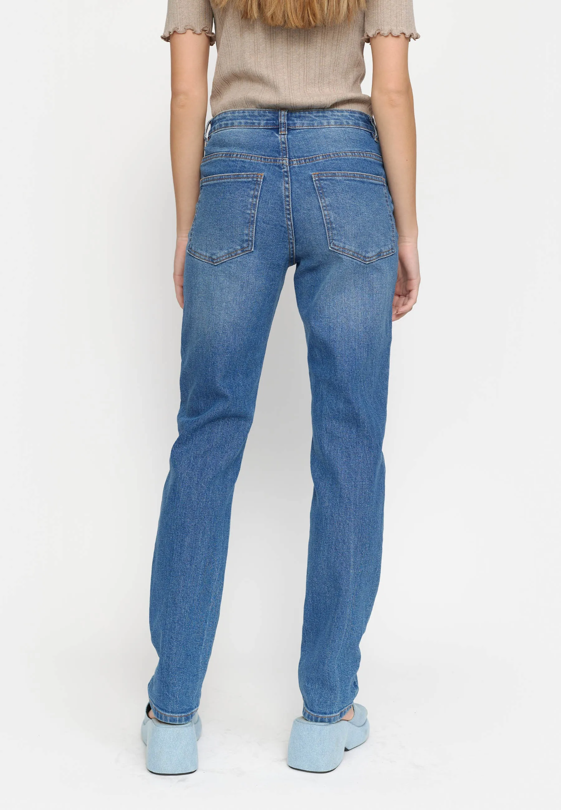 SRWilla Straight Jeans - Medium Blue Denim