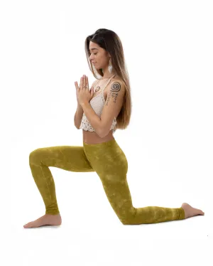 Stonewash Tie Dye Leggings Green