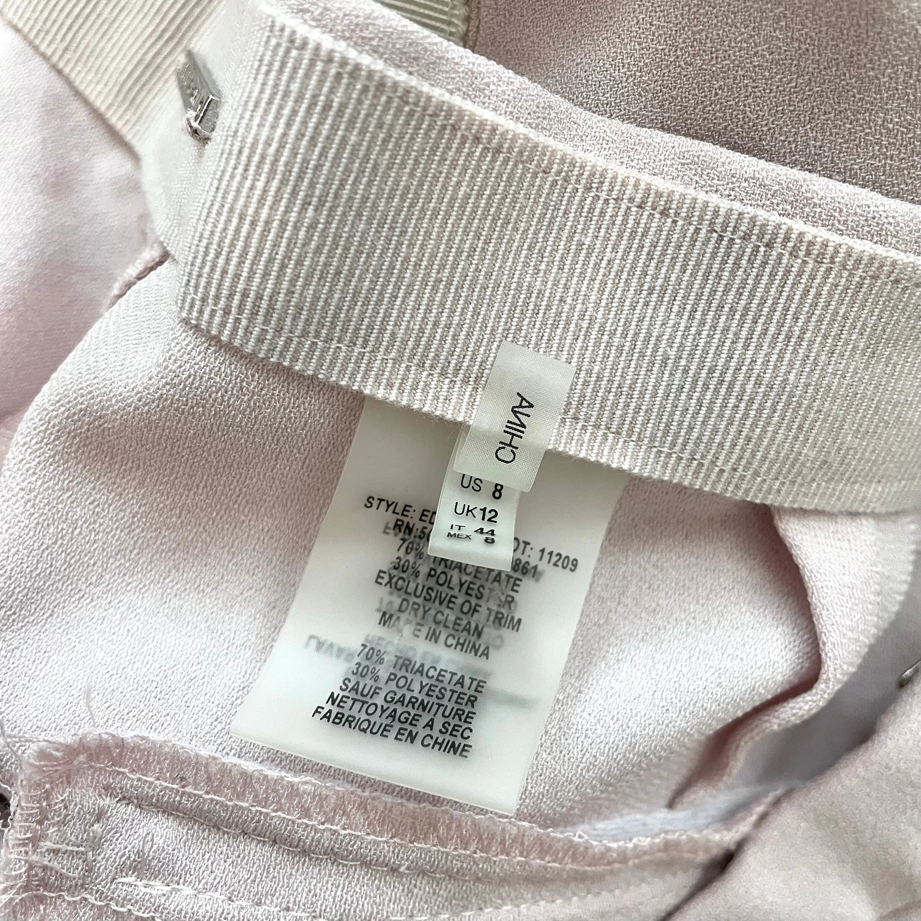 Straight Leg Ribbon Trim Pants
