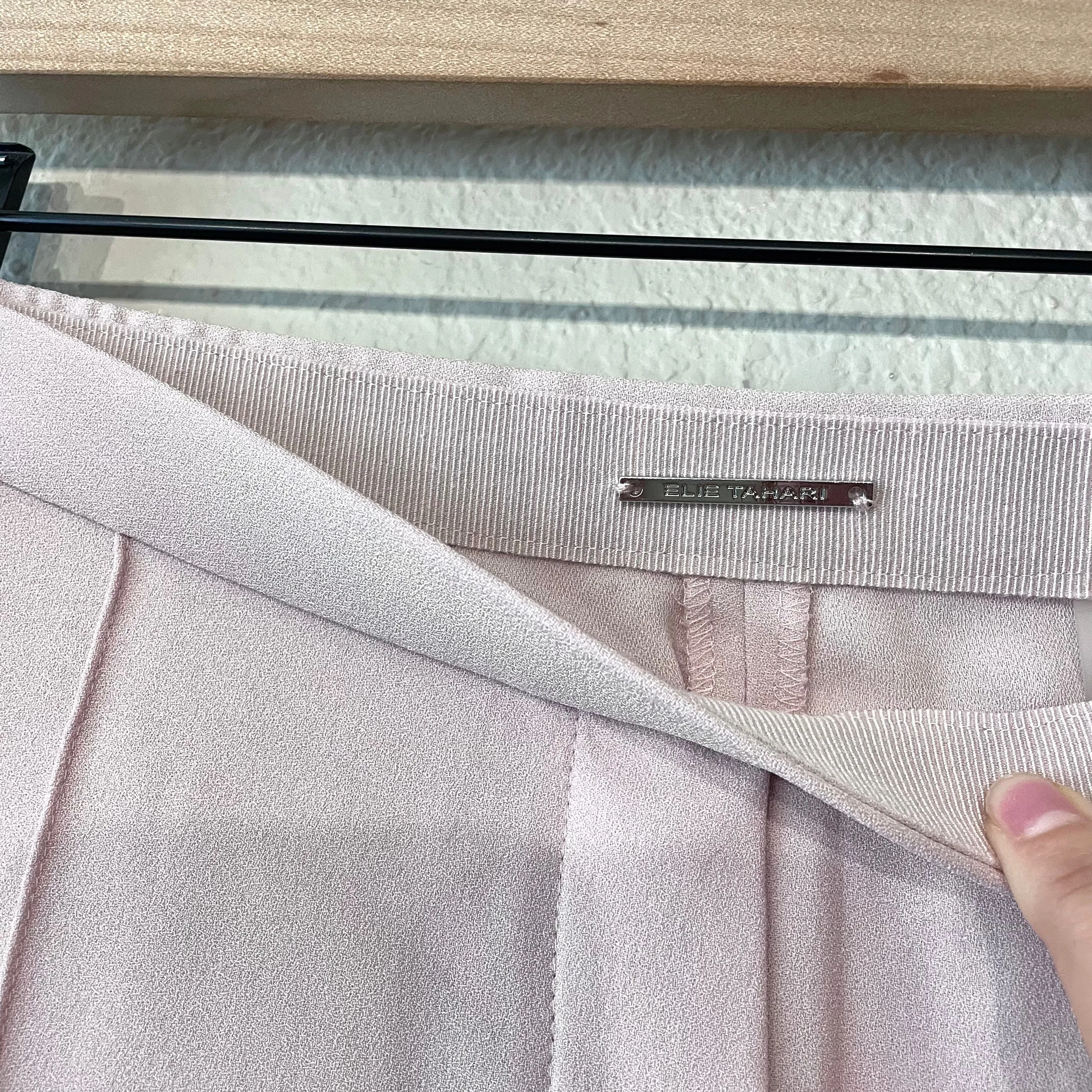 Straight Leg Ribbon Trim Pants