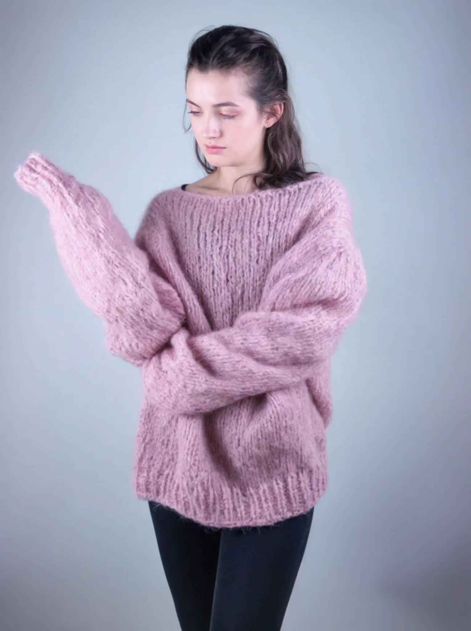 Strickmuster für einen Kuschelpullover aus Ingenua Mohair