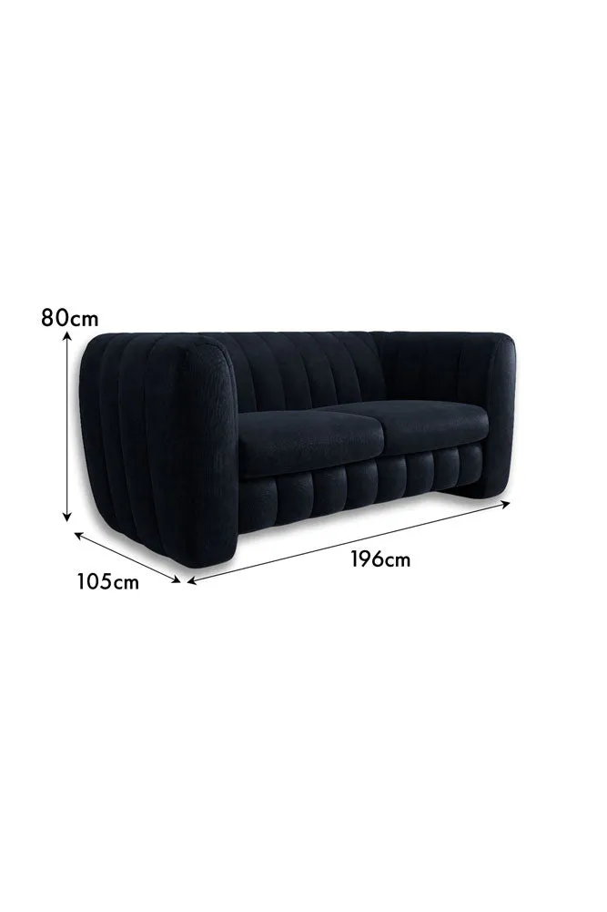 The Bowie Large Sofa In Luxe Needlecord Velvet Harry's Pink