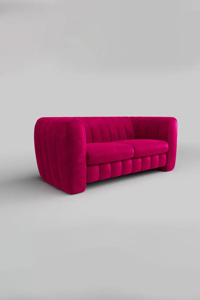The Bowie Large Sofa In Luxe Needlecord Velvet Harry's Pink