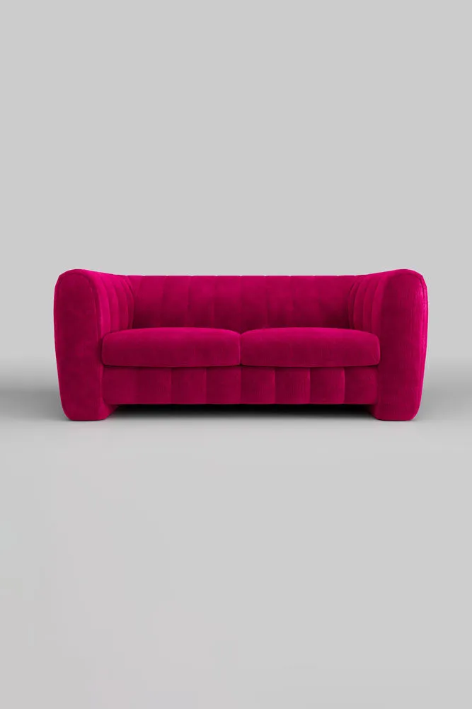 The Bowie Large Sofa In Luxe Needlecord Velvet Harry's Pink