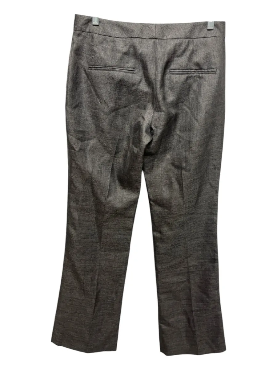 Theory Size 4 Metallic & black Wool Blend Shimmer Wide Leg Dress Pant Pants