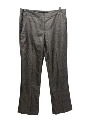 Theory Size 4 Metallic & black Wool Blend Shimmer Wide Leg Dress Pant Pants