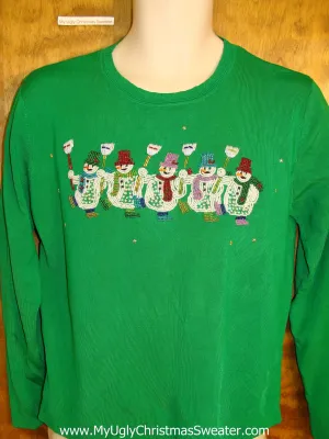 Thin Knit Green Ugliest Christmas Sweater Pullover