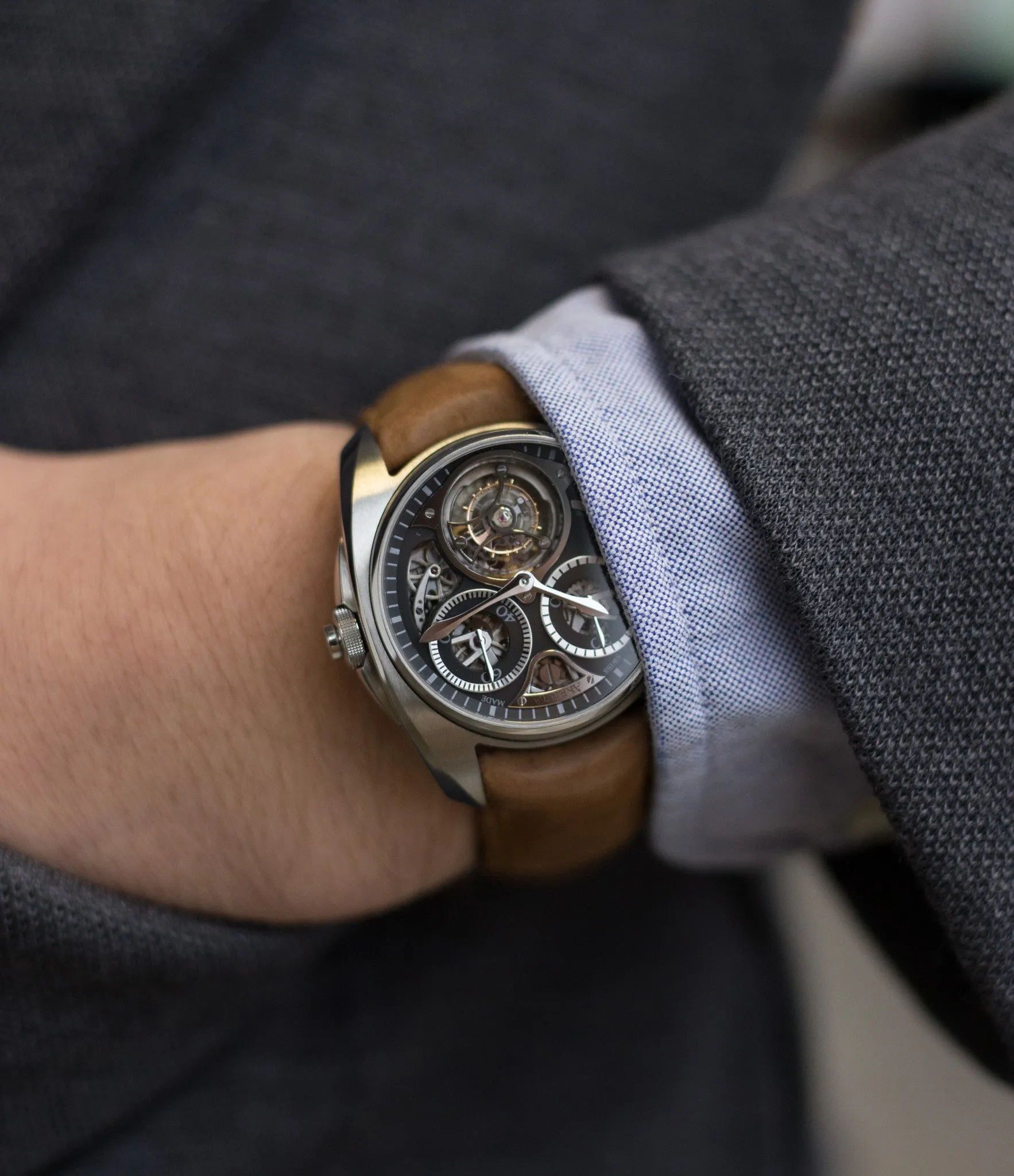 Tourbillon Chronographe Monopoussoir | Black Dial | Steel