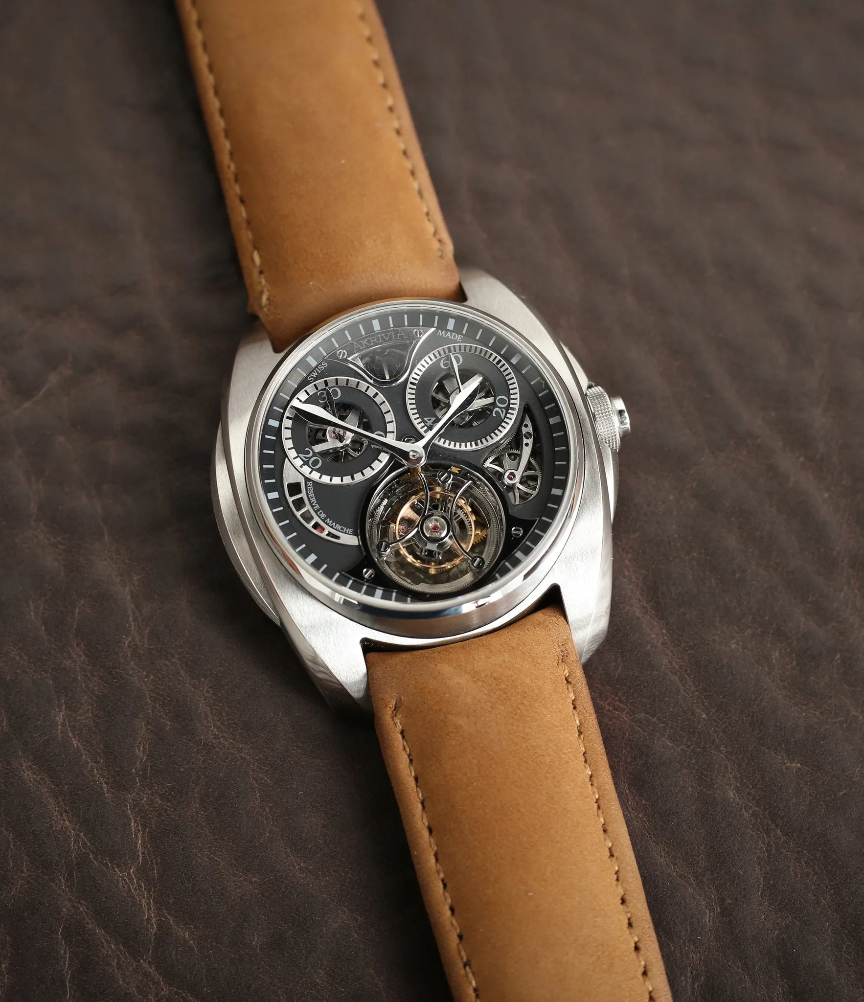 Tourbillon Chronographe Monopoussoir | Black Dial | Steel