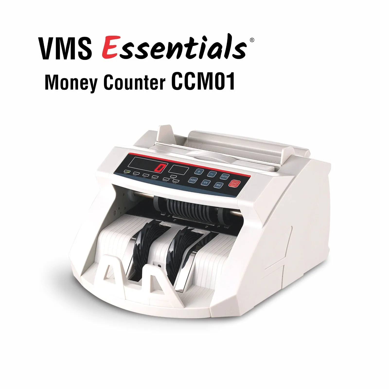 VMS Essentials CCM01 Money Counter - Advanced UV and MG Detection, 6 Months Warranty