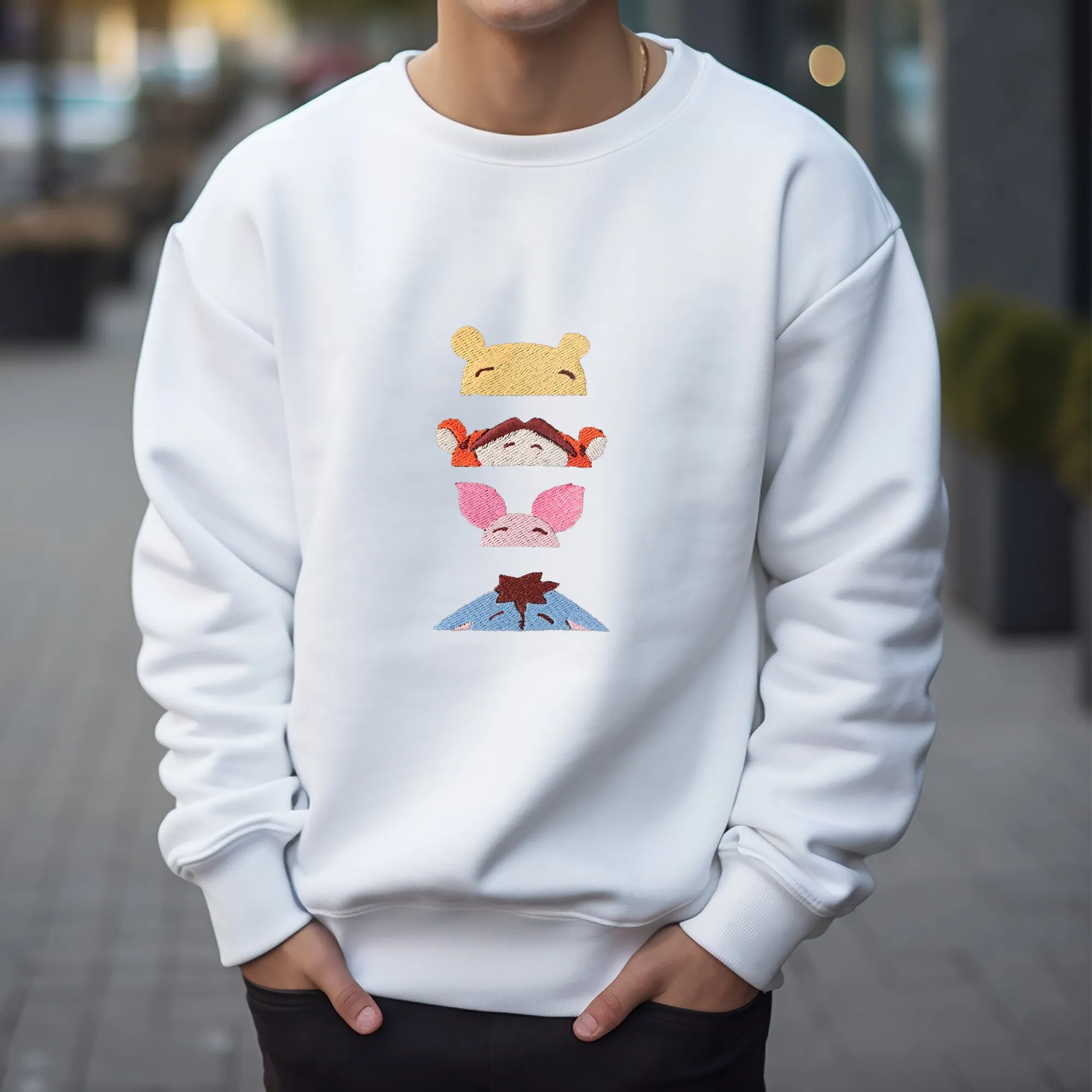 Winnie The Pooh and Friends Embroidered Youth Sweatshirt