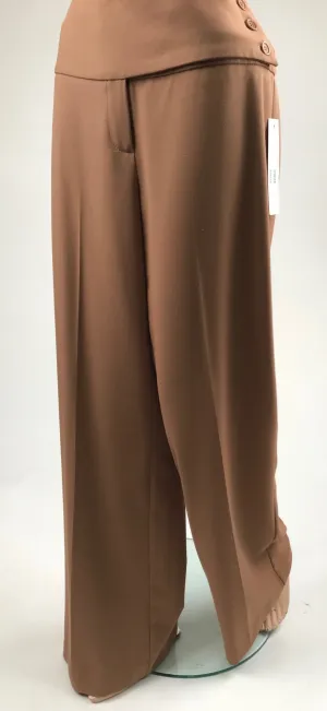 Women's Margaret M | Wide Leg and Wide Waistband Fashion Pant | Camel