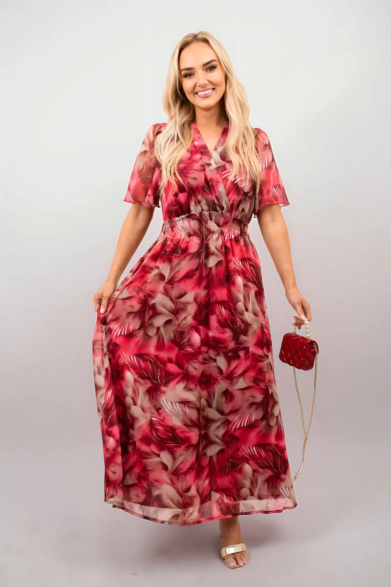 Wrap Floral Print Maxi Dress