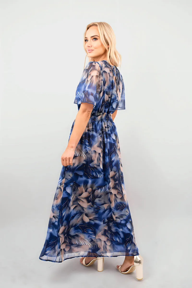 Wrap Floral Print Maxi Dress